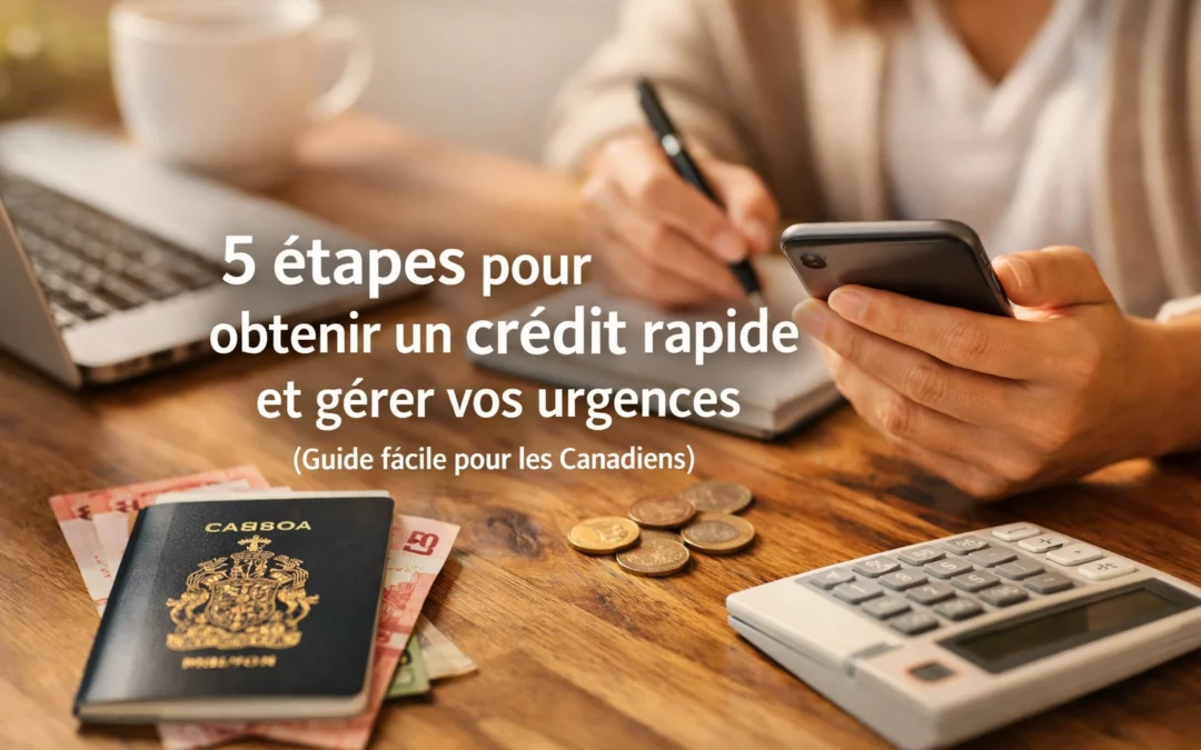5 étapes pour obtenir un crédit rapide et gérer vos urgences (Guide facile pour les Canadiens)