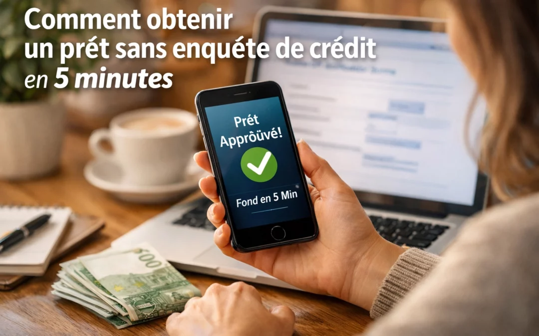 Comment obtenir un prêt sans enquête de crédit en 5 minutes