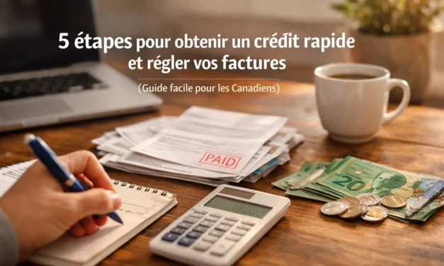 5 étapes pour obtenir un crédit rapide et régler vos factures (Guide facile pour les Canadiens)