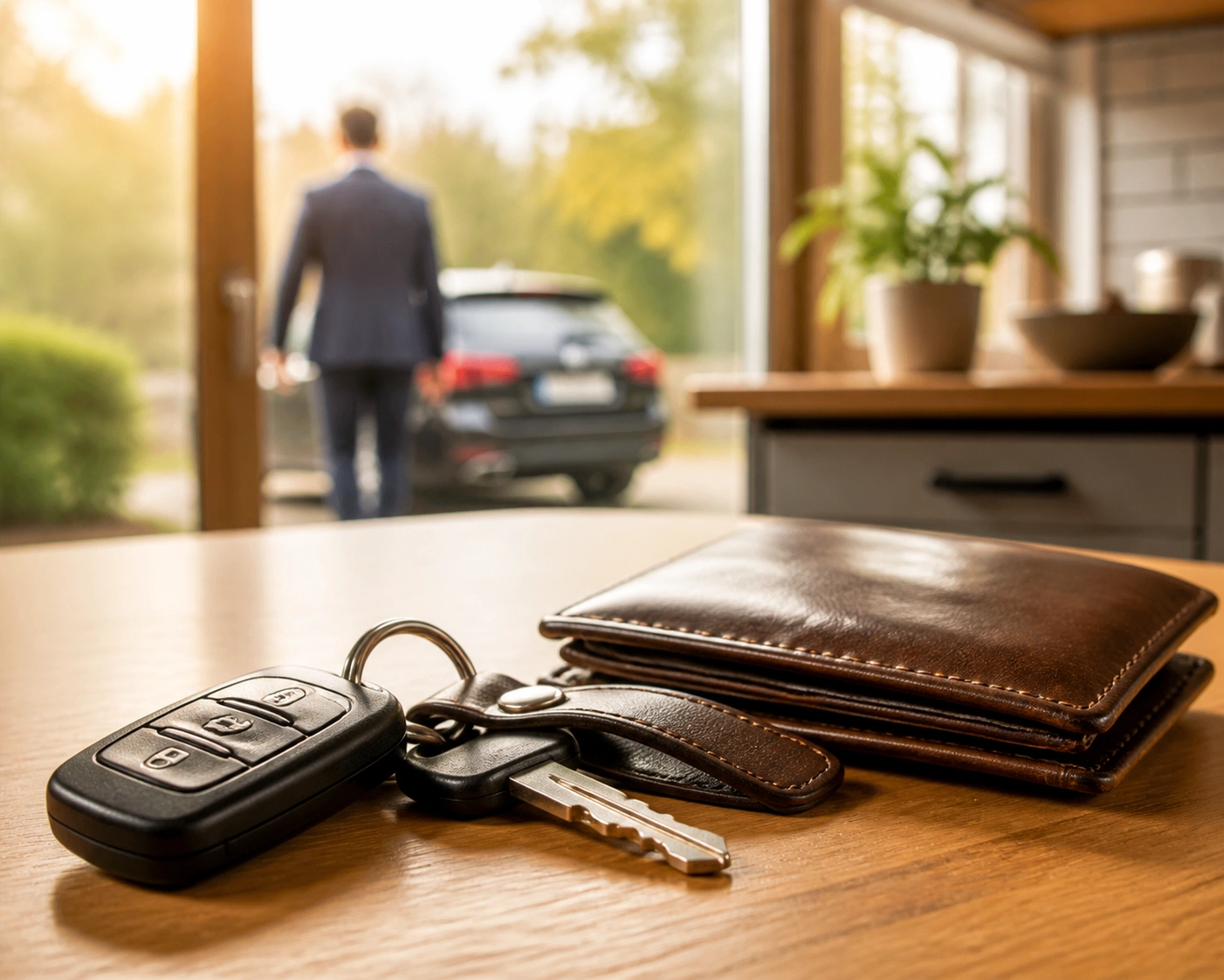 Car keys and wallet representing a solved vehicle repair with an emergency loan canada.