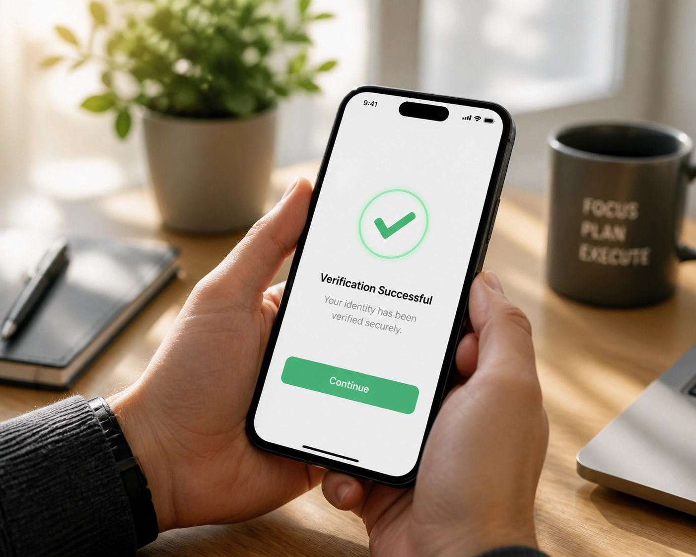 Secure digital verification for a no credit check loan canada on a smartphone.