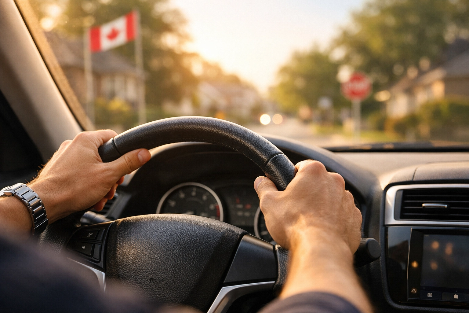 Conducteur reprenant la route après avoir obtenu un crédit rapide pour une réparation automobile.