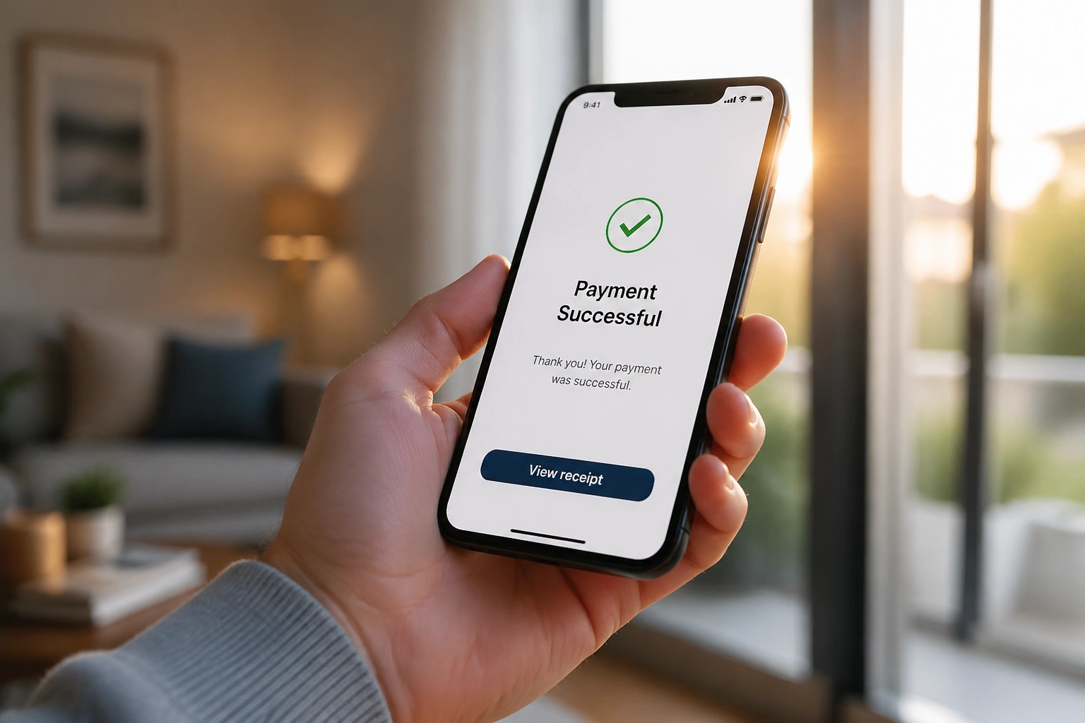 Hand holding a smartphone to complete an emergency loan canada application for instant funding.